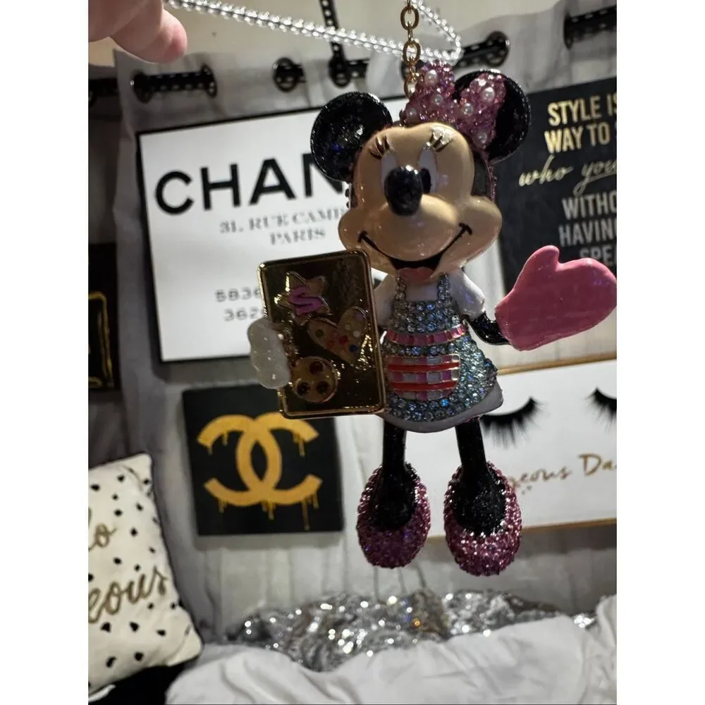 Baublebar disney bag charm/keychain minnie mouse baking cookies cooking bling